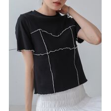 バブ(Bab)のビスチェライク配色メロウカットソー