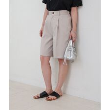 【セットアップ対応】タックデザインハーフパンツ