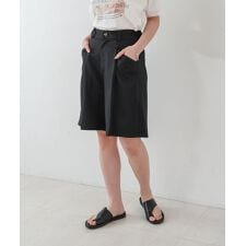 【セットアップ対応】タックデザインハーフパンツ