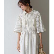 【S・Mサイズ展開】ビスチェ風シャツワンピース | バブ(Bab)