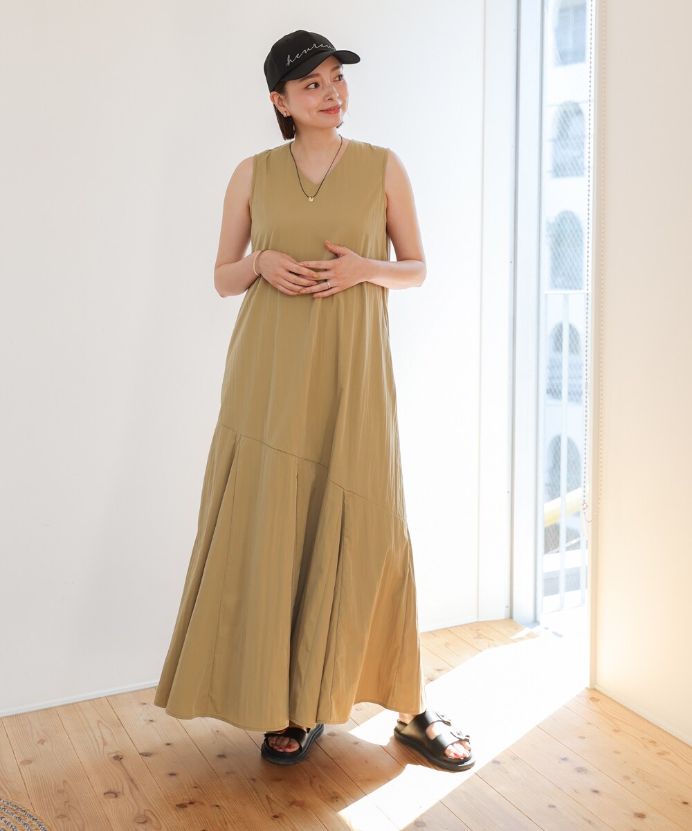 MARIEコラボ*裾フレア切替ノースリーブワンピース | ブージュルード