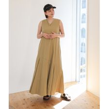 MARIEコラボ*裾フレア切替ノースリーブワンピース