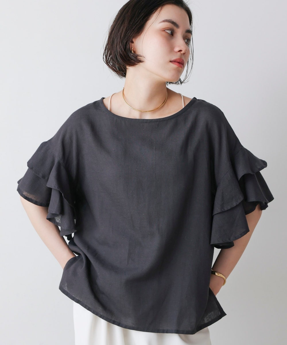 ルルウィルビー✨タフタクチュールT　日本製　フリル　Tシャツ　綿　コットン　M Tシャツ・カットソー (フリル) の一覧 （2ページ目） | マルイ