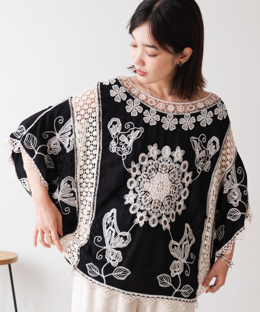 刺繍レースコットンブラウス コットン刺繍レースブラウス の一覧 | マルイウェブチャネル
