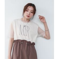 【低身長向けサイズあり】チュールレイヤードウエストドロストワンピース