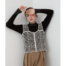 バブ(Bab)の前後2WAYボタン付クロシェビスチェ