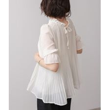 2WAYハーフスリーブブラウス