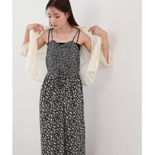 【S・Mサイズ展開】リトルフラワーシャーリングキャミワンピース