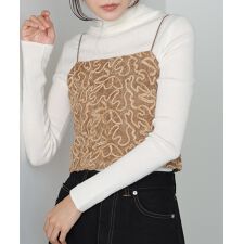 バブ(Bab)の【セットアップ対応】コード刺繍ベロアビスチェ