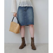 バブ(Bab)の１２ＯＺデニムミディスカート