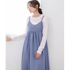 【S・Mサイズ展開】ビスチェライクフレアキャミワンピース