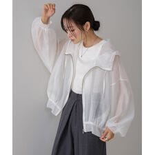 フード付きシアーパーカー