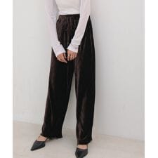 バブ(Bab)の【S・Mサイズ展開】ベロアウェーブプリーツイージーパンツ