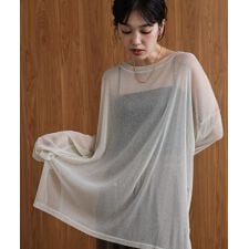 オーバーサイズラメシアートップス