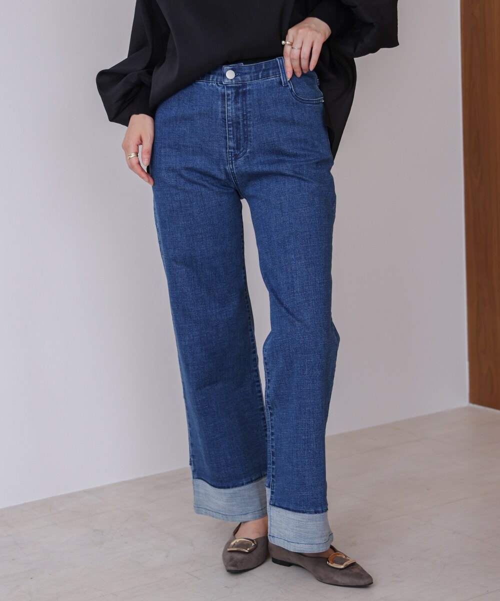 美品　Cosby レディース　LL 上下セット　水色系　ネイビー　パンツ 美品 Cosby レディース LL 上下セット 水色系 ネイビー パンツ