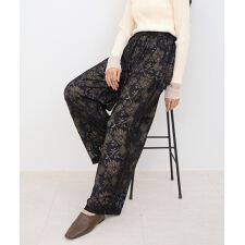 【S・Mサイズ展開】フラワーレースリラックスパンツ