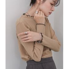 バブ(Bab)の【選べるデザイン】ウェーブメローリブカットソー