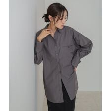 ロングシャツブラウス