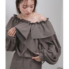 【セットアップ対応】3WAYラッフルフリルブラウス