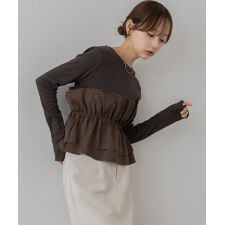 バブ(Bab)のビスチェ風レイヤードロンＴ