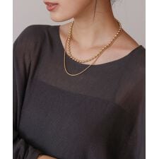 ボールチェーンニレンショートネックックレス