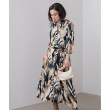 ブージュルード(Bou Jeloud)のニュアンスリーフ柄ワンピース