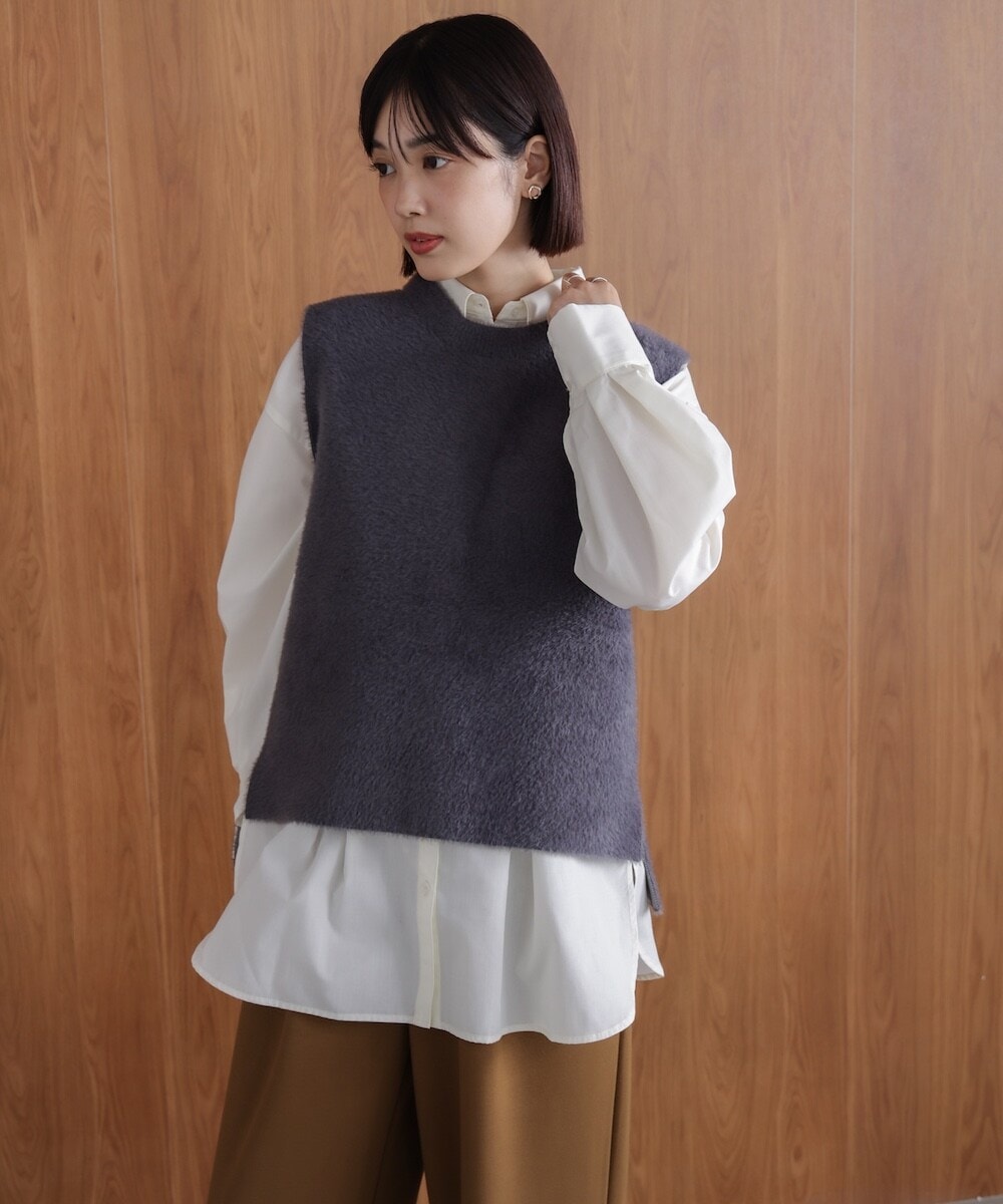 【2025aw】ICB フェザーツイードベスト ICB(アイシービー)のフェザーツイード ベスト通販 | 集英社HAPPY PLUS