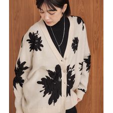 ブージュルード(Bou Jeloud)の＼新色追加！／【WEB限定】フラワージャガードドルマンニットカーディガン