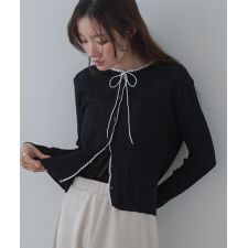 リボンカーディガン