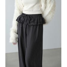バブ(Bab)のウエストフリルストライプパンツ