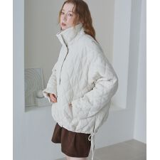 バブ(Bab)のウェーブキルティング中綿ミドルコート