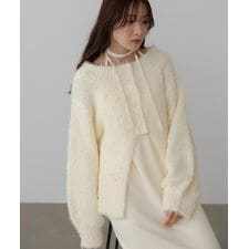 バブ(Bab)の【S・Mサイズ展開】前後2WAYニットカーディガン＋ニットキャミワンピース