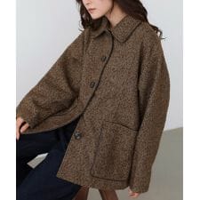 バブ(Bab)のヘリンボーンツイードカバーオールジャケット