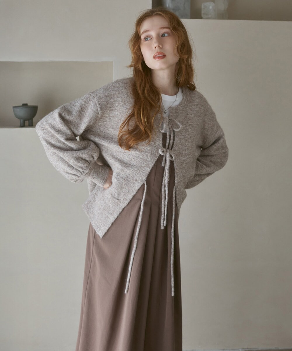 セットアイテム/選べるサイズ展開】前後2WAYニットトップス＋タック