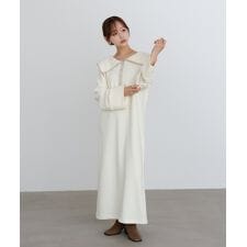 【選べるサイズ展開】ビッグカラースウェットワンピース