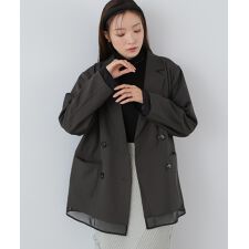 シアー切替ダブルテーラードジャケット