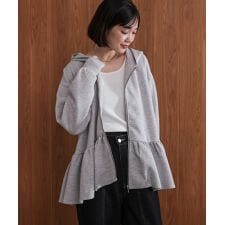 ペプラムフレアパーカー