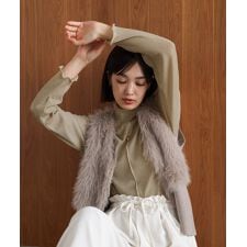 ブージュルード(Bou Jeloud)のラメカットソーハイネックインナー