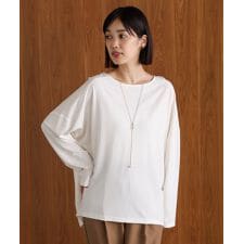 ネックレス刺しゅうプルオーバー