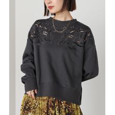 フラワーカットワークプルオーバー