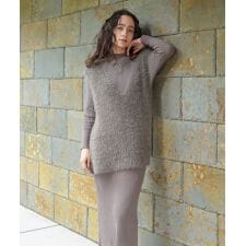 ブージュルード(Bou Jeloud)の【2点セット】シャギーチュニックリブワンピースセット