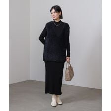 ブージュルード(Bou Jeloud)の【2点セット】シャギーチュニックリブワンピースセット