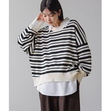 ブージュルード(Bou Jeloud)の【2点セット】ゆるニットセットレイヤードプルオーバー