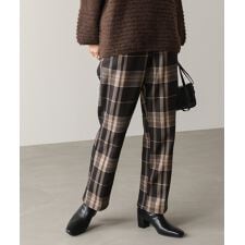 チェック柄ストレートパンツ