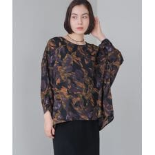 花柄ワイドブラウス