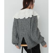 ワイドＶネックルーズニットプルオーバー