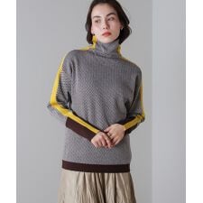 ブージュルード(Bou Jeloud)のヘリンボーン配色ニット