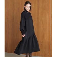 ブージュルード(Bou Jeloud)の膨れジャガード異素材ニットワンピース