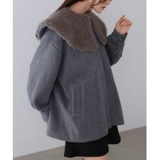 2WAYビッグカラーハーフコート