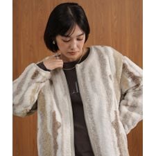 ニュアンスカラーボア2WAYブルゾン